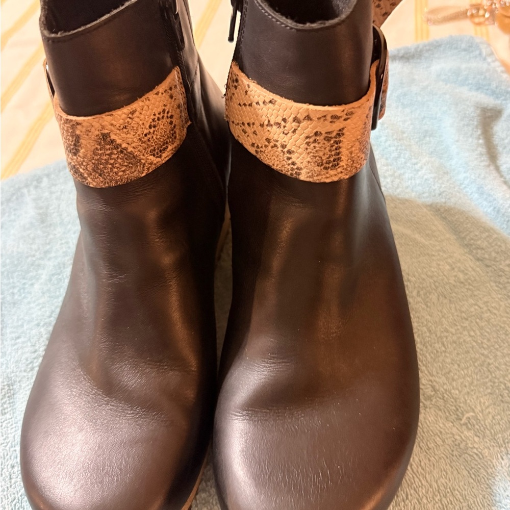 Papillio Birkenstock Booties black and animal print